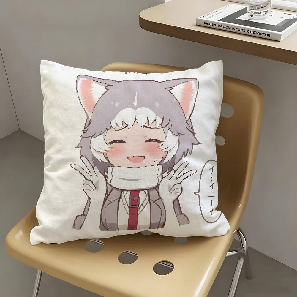 1pc Domestic Dog (Mixed-Breed) Kemono Friends Pillow Case Fashion Square Pillowcase Bedroom Sofa Room Ins Decoration Leisure