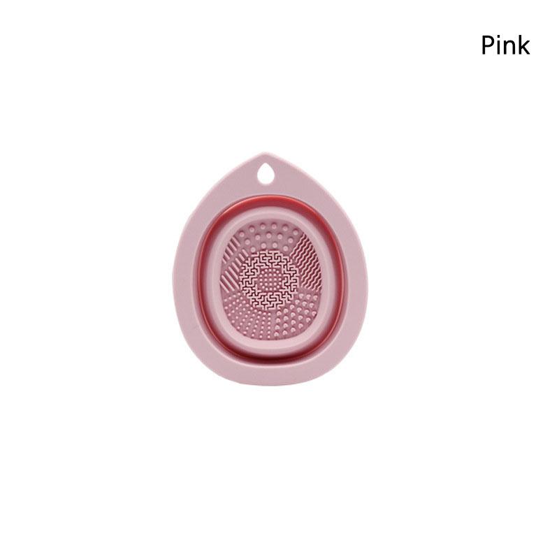 Silicone Foldable Makeup Brush Cleaner, Brush Scrubber Bowl, Portable Washing Tool Cosmetic Brush Cleaner