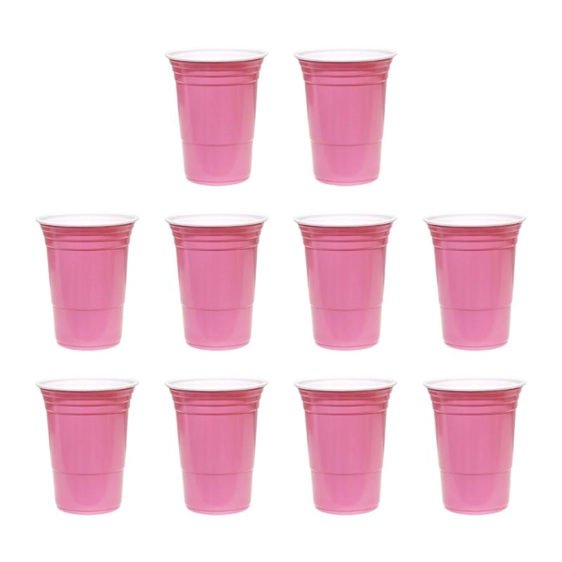 10Pcs Plastic Party Drinking Cups Disposable Beer Beverage Cup Drinkware For Cold And Hot Drinks At Gatherings