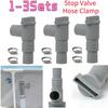 1-3Set PVC Pool Filter Pump Adapter Durable 32mm Pool On/Off Plunger Valve Leak Proof Sealed Replacement Outdoor Equipment