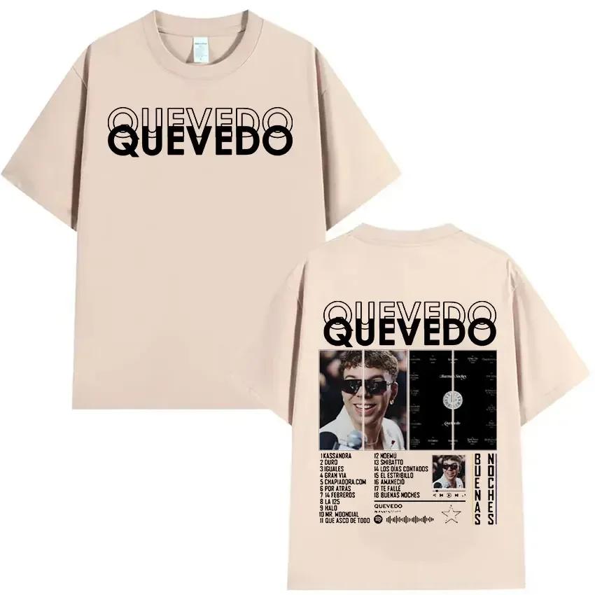 Rapper Quevedo Tour 2025 Graphic T Shirt Unisexs Vintage Fashion Short Sleeve Tshirts Hip Hop Oversized Cotton Tshirt Streetwear