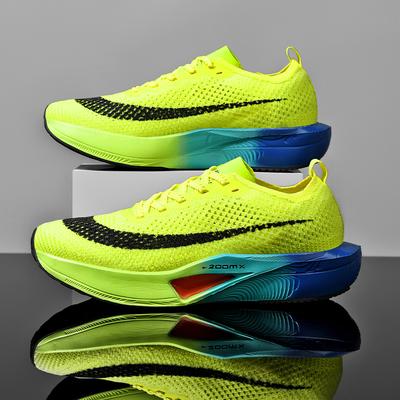 Carbon Plate Marathon Men Sports Running Shoes Air Cushion Breathable Lightweight Comfortable Women Athletic Training Footwear