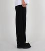Beoteunseoul Side Big Pocket Curved Washed Cotton Pants (Black)