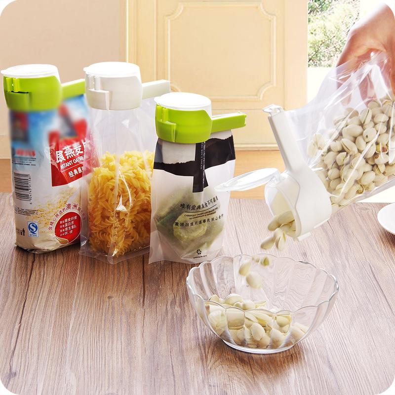 1-4 Pezzi Clip per Sacchetti per Alimenti Conservazione Alimenti Clip Sigillanti con Beccuccio Versatore Clip per Sacchetti Patatine da Cucina Tappo di Plastica Clip Sigillante Conservazione Cucina