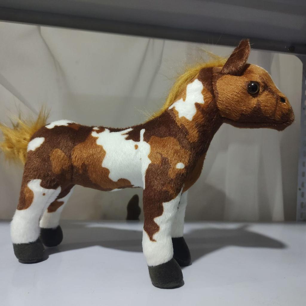 Simulation Horse Doll Creative Standing Posture Sweaty Horse Doll Big Horse Household Goods Flower Horse Plush Toy