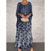 Women's Fashion Summer Spring Solid Color Print 2/1 Sleeve O-Neck Casual Dresses