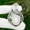925 Sterling Silver Oval Solar Moss Opal Stone Handcrafted Bezel Pendant Jewelry