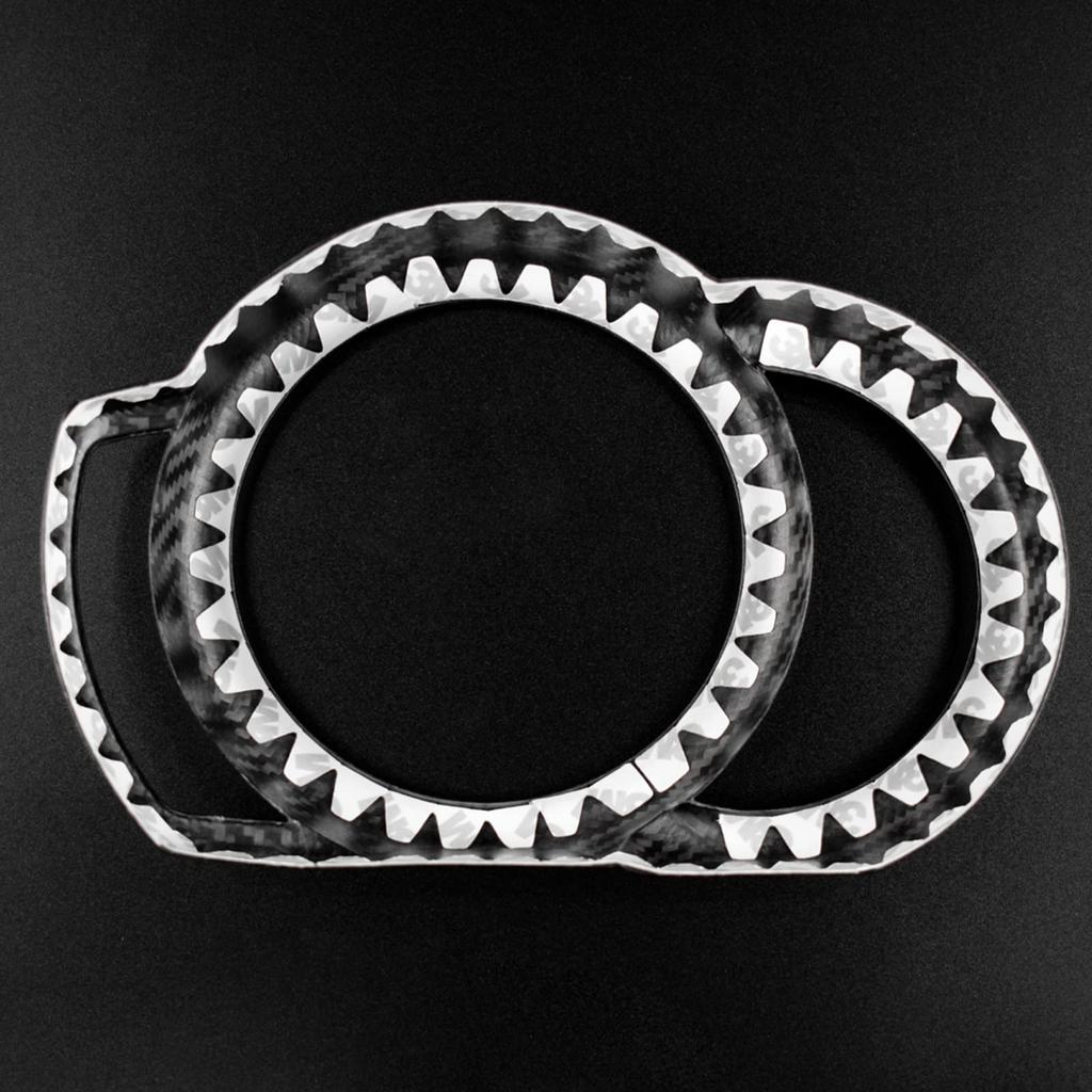 AIRSPEED Mini F54 F55 F56 F57 F60 Real Hard Carbon Fiber Dashboard Cover Decorative Frame Speedometer Sticker MINI Interior Panel Accessories (Black)