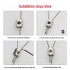 Adjustable Double-Headed Steel Wire Rope Hanger with Buckle Fastener for Lighting and Picture Hanging