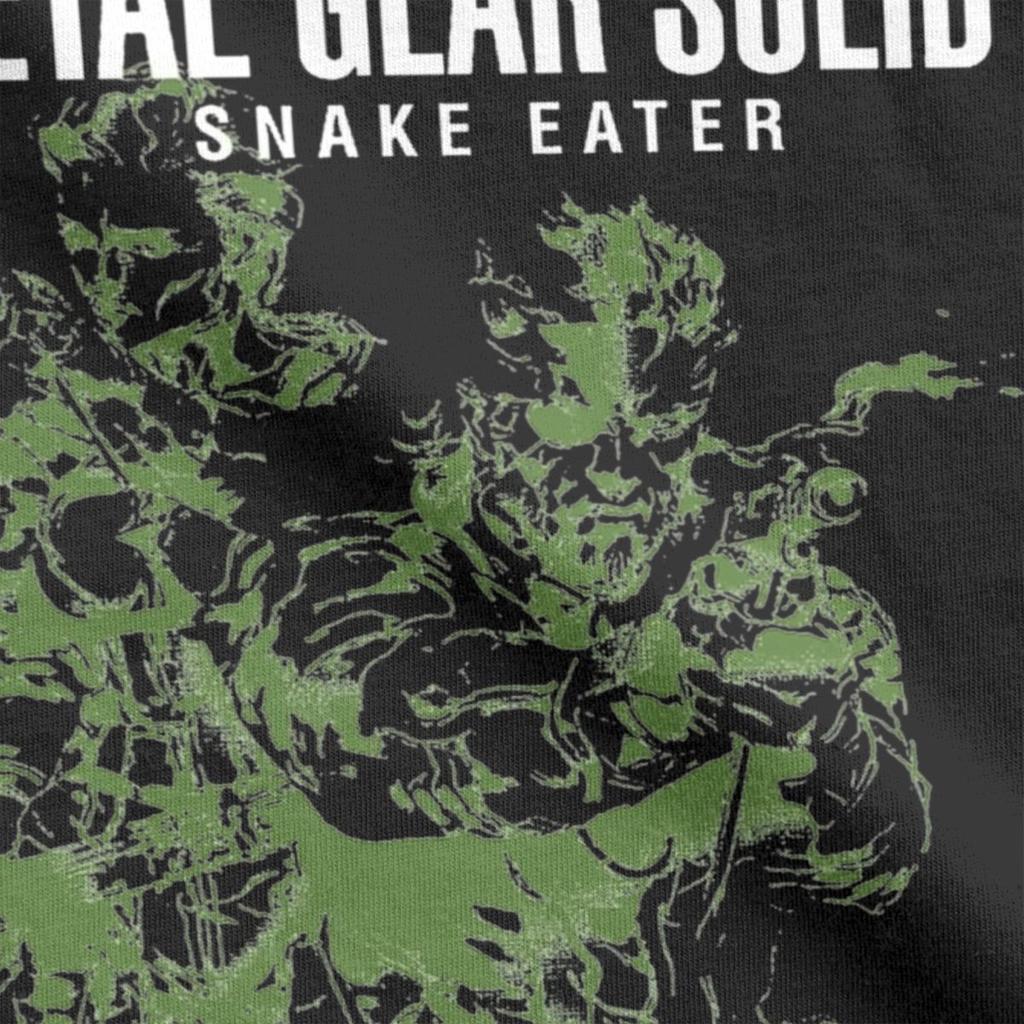 T-shirt Homme Metal Gear Solid 3 Snake Génial T-shirts en Coton Pur Manches Courtes T-shirts Col Rond Vêtements Classique
