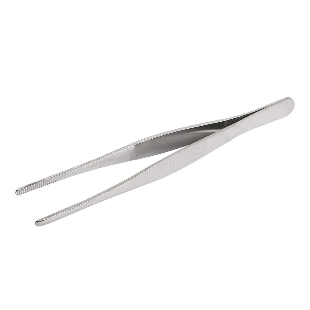 Stainless Steel Straight Blunt Tweezers with Precision Horizontal Serrated for and Other Auxiliary 2 Pieces Aoje-Link Tips, Repairs, BBQs, Tools,