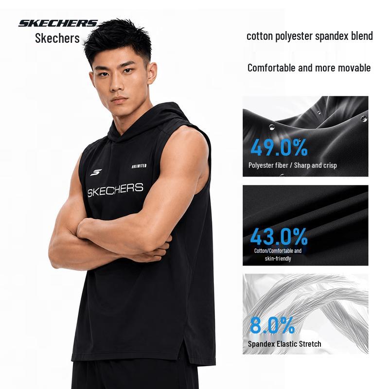 Skechers Men s Hooded Training Pullover Vest L