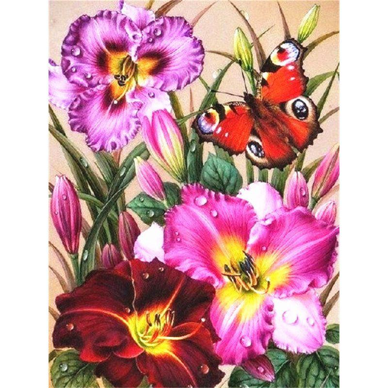 GATYZTORY 40x50cm Frame Painting By Numbers For Adults Color Flower Oil Picture HandPainted Diy On Canvas Home Wall Art