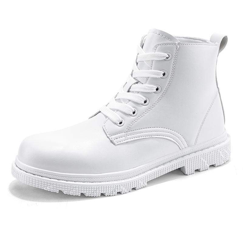 

Новые мужские модельные туфли. Мужская обувь для инструментов. Дышащая весенняя популярная тенденция. Универсальные маленькие белые ботинки с высоким берцем. Тенденция большого размера. 45 белый