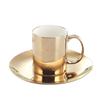 Hot European Coffee Set Gold / Silver New Porcelain Tea Set Galvanized Cups And Sauces Home Party Drinks