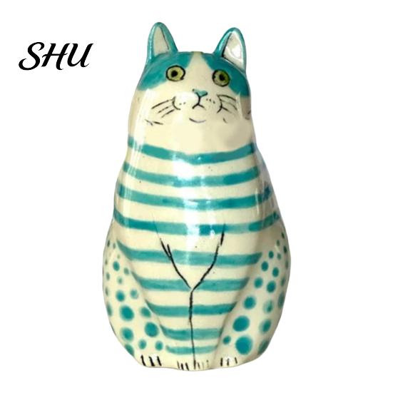 Real Flower Vase Dotted Cat Desktop Decoration Resin Cartoon Kitten Floral Plants Holder Indoor Dried Arrangement Container