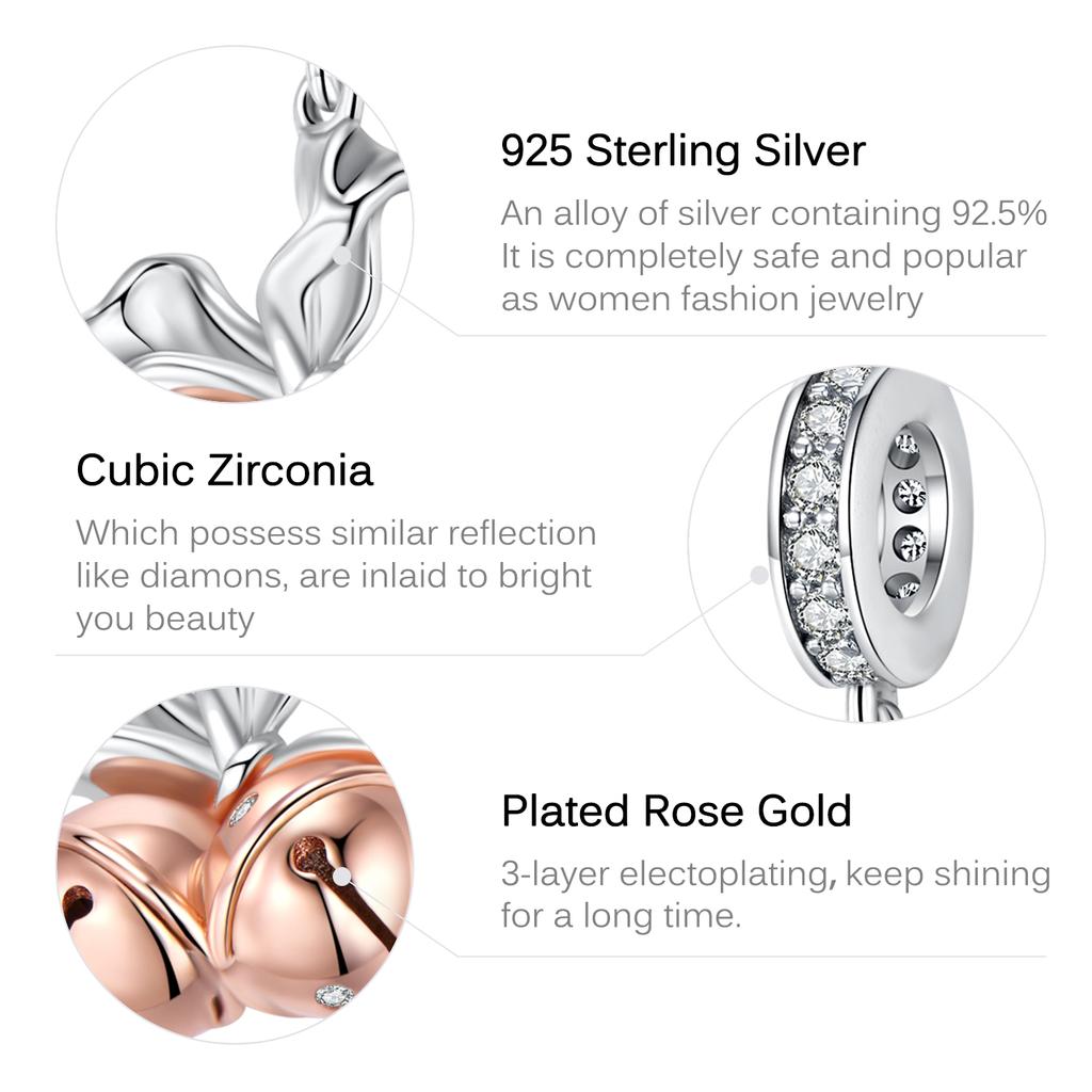 Świąteczny niedźwiedź Candy House Bell 925 srebrna bransoletka Charm dla kobiet tworzenia biżuterii wisiorek CZ dynia samochód łańcuch bezpieczeństwa koraliki