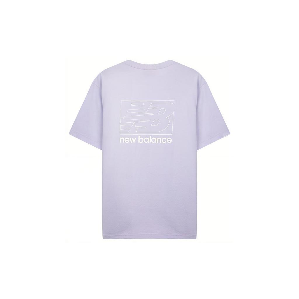 New Balance T Shirts Unisex Purple Crew Neck Moderate NEA2E051-DV