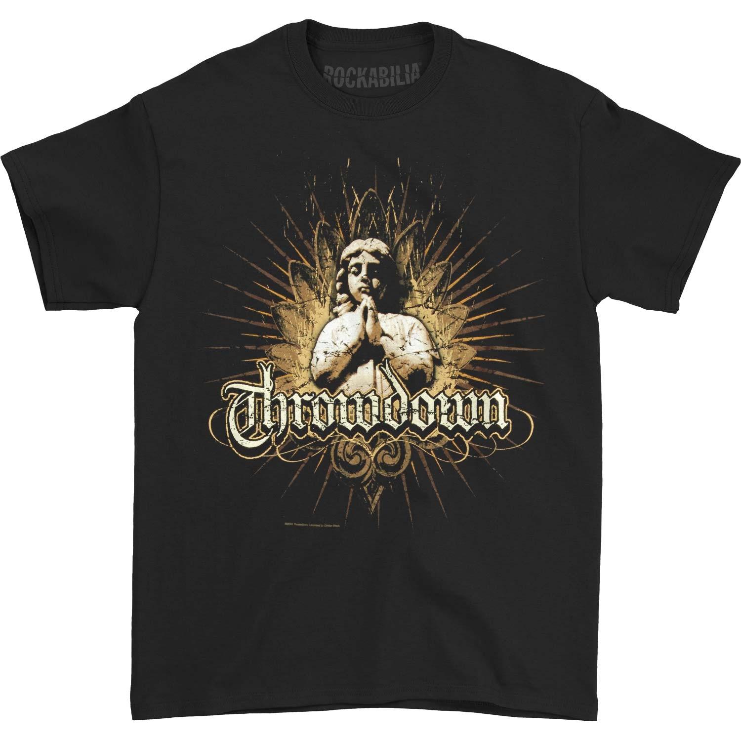 Mens Throwdown Angel T-shirt Small Black L