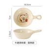 Cartoon Cat Dip Dish (with Handle) Japanese Creative Ceramic Chopstick Holder Kitchen Tableware Household Sushi Seasoning Dishes