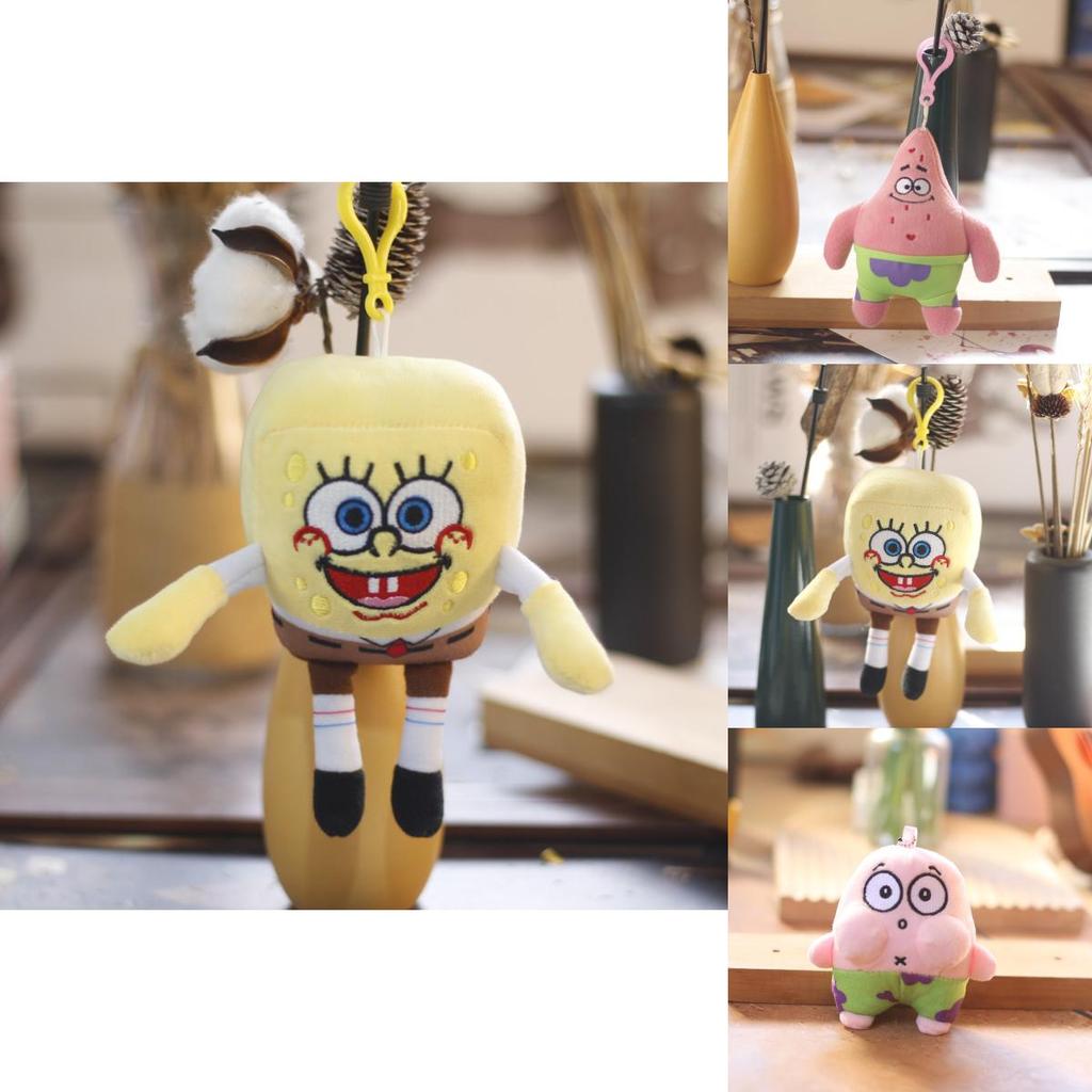 Adorable Spongebob Keychain Plush Toy Cute Patrick Bag Charm For Kids And Adults