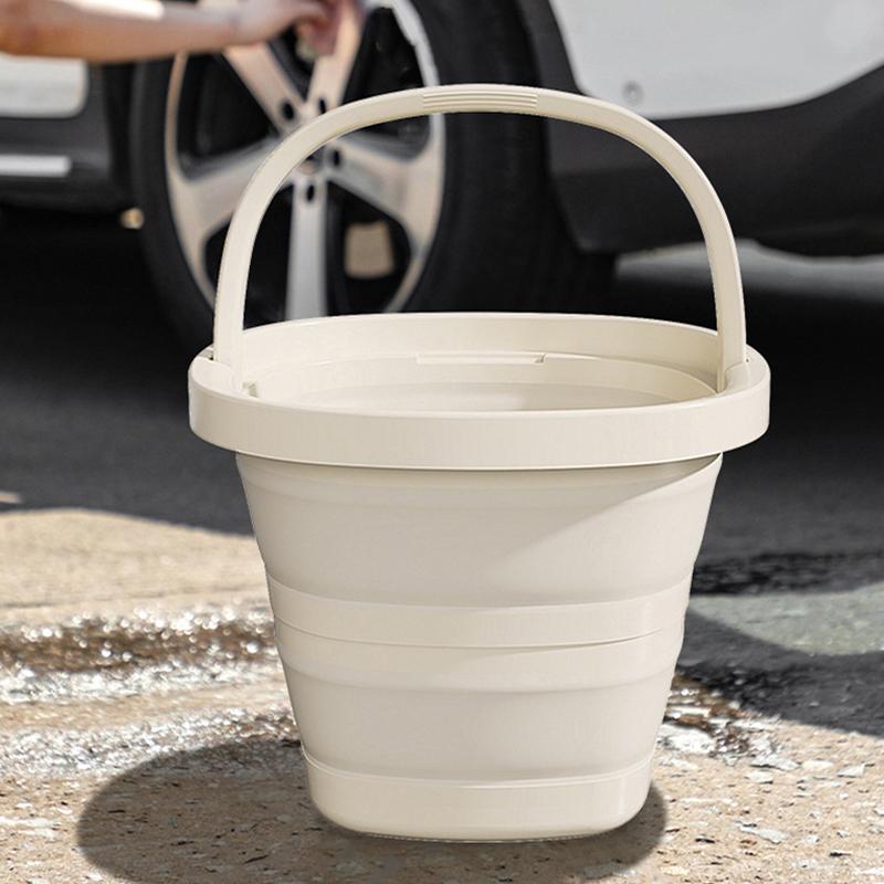 Balde de Água Dobrável Material Espessado Reforçado Grande Capacidade Multiuso Armazenamento Portátil Balde Utilitário para Pesca Economia de Espaço