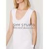 MD Spring New Cold White Noise Wind Clear Cold Feeling Comfortable Pure Cotton U-Collar Vest Dress 6600530