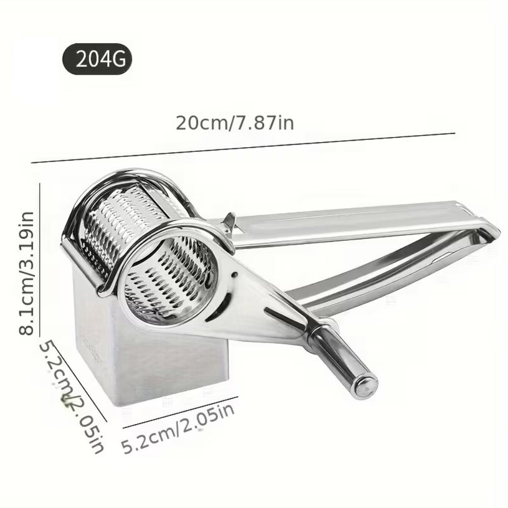 Rotary cheese grater, stainless steel handheld cheese grater, cheese cutter, slicer, hard chocolate, nuts, kitchen tools