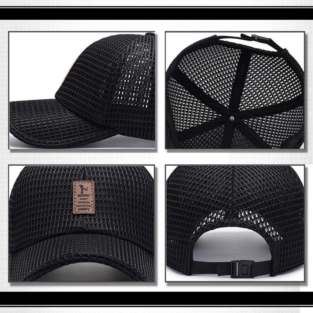 WHITE FANG Hat Mesh Cap Logo Golf Running Sports Men Women CA208 (04.Light Gray)