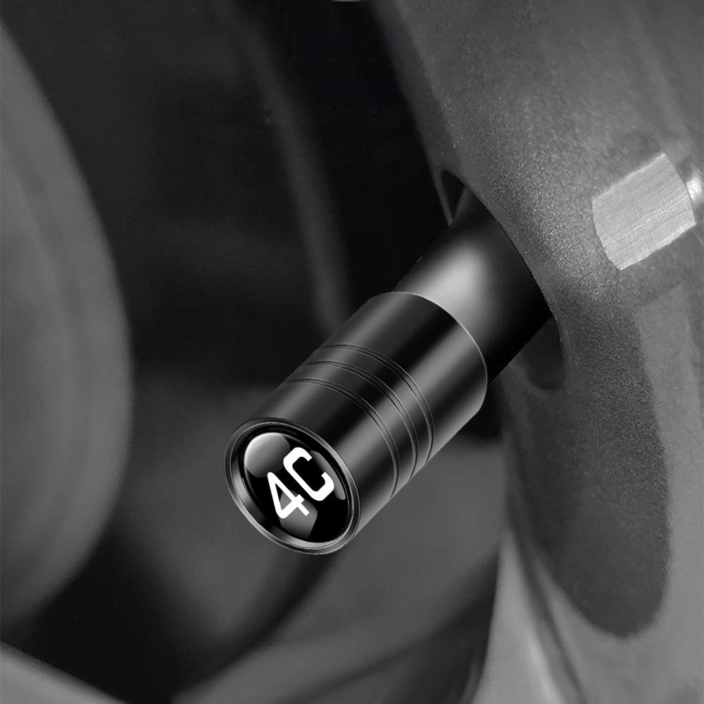 RCIZ5 4PCS Car Wheel Tire Valve Stem Cap Cover Auto Accessorie for Alfa Romeo Giulia 147 Stelvio Sportiva 156Mito Giulietta Tonale 166