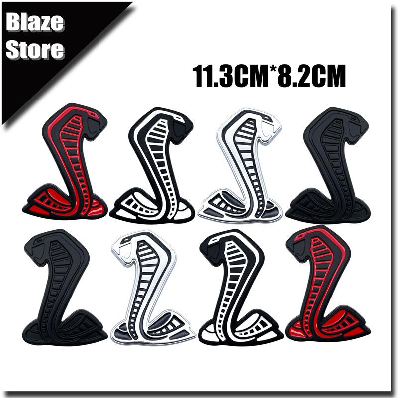 Adesivo de Metal Estilo 3D Cobra Emblema Grade Dianteira Para-lama Carro Decalque Traseiro Acessórios de Decoração Para SVT GT350 R GT500 Shelby