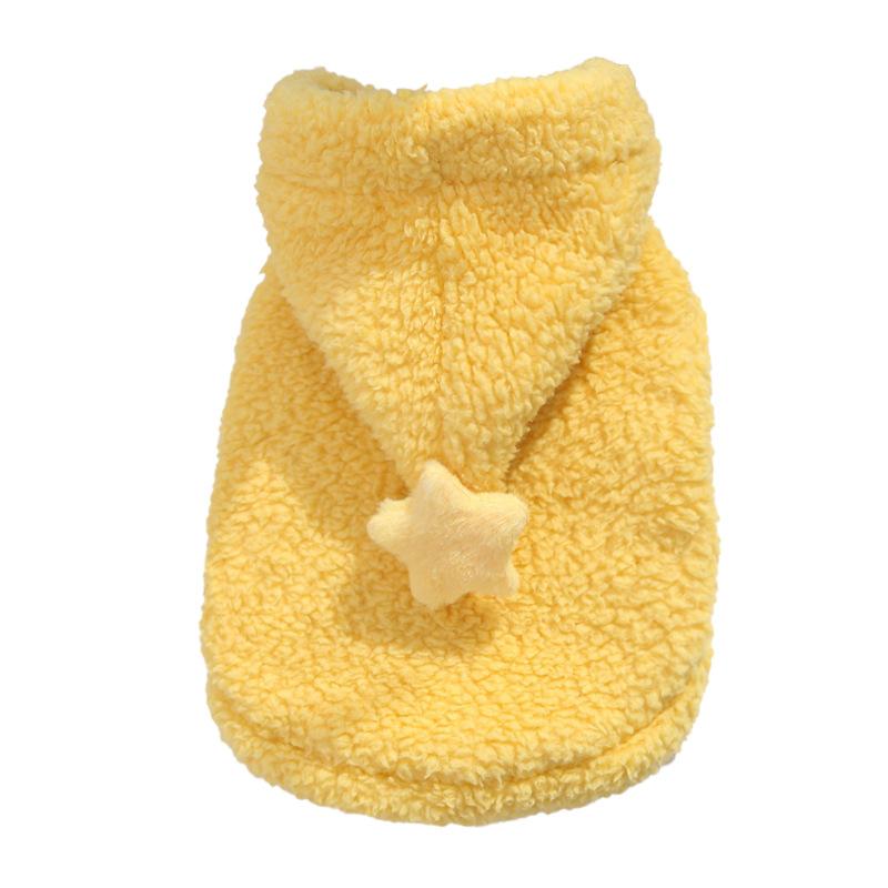 Hvězdný Princ Pet Fleece Silná Bunda s Kapucí Podzimní/Zimní Bunda pro Psa a Kočku Domácí Oblečení na Spaní