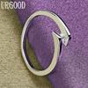 925 Sterling Silver Charm AAA Zircon Ring Fashion Gift Party Jewelry