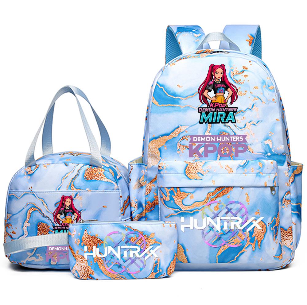 3-teiliges/Set Anime niedlich K-pop Bedruckter Rucksack mit Handtasche Federmäppchen für Teenager Schüler Mädchen Jungen Schultasche Schultasche Damen Große Kapazität Reisetasche