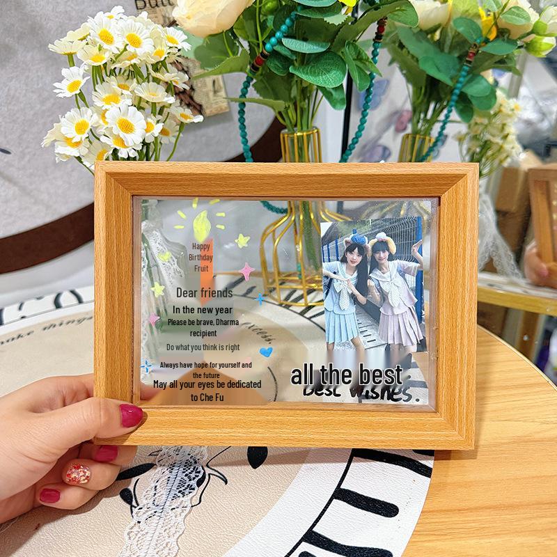 2026 Polaroid Birthday Cake Photo Frame Ornament Gift Set for Couples & Friends