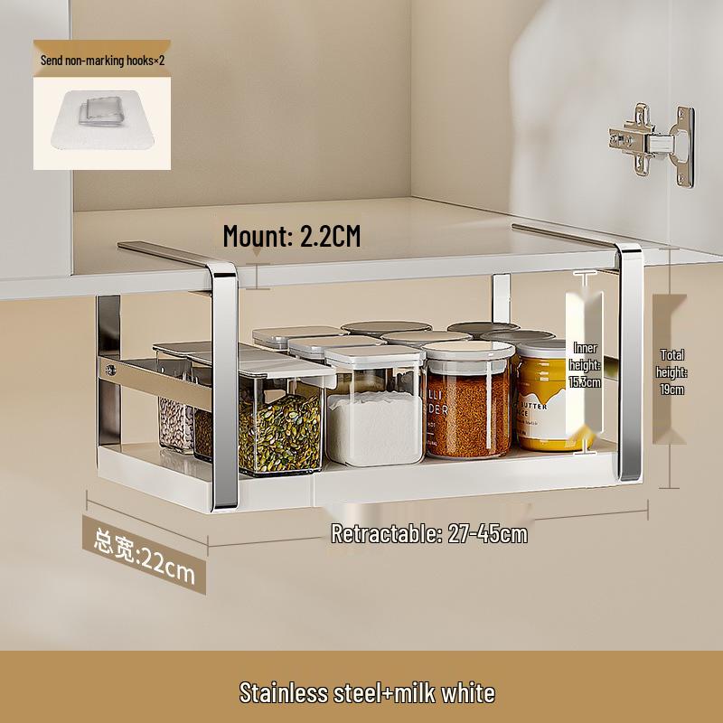 Retractable Hanging Kitchen Storage Rack for Seasonings