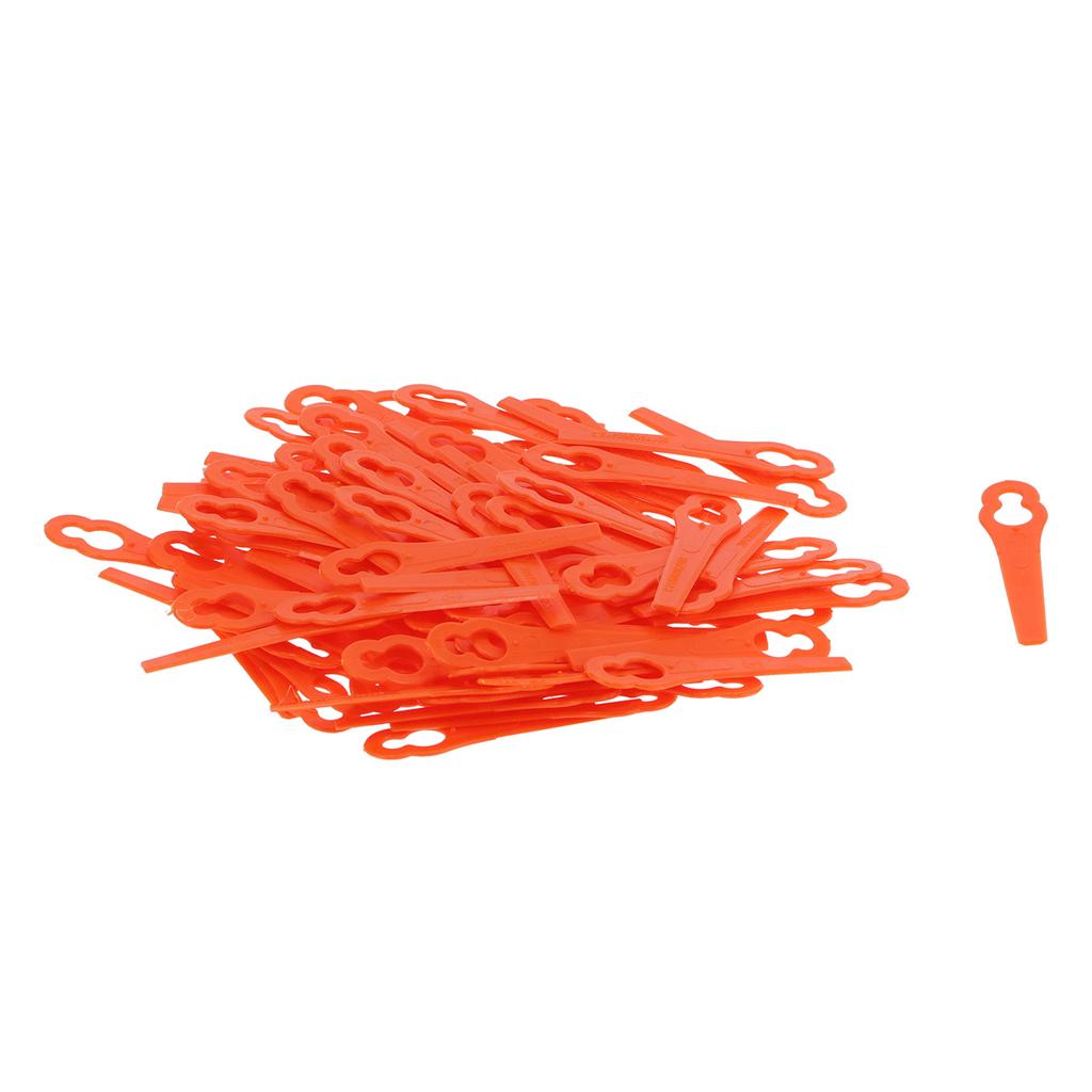 100Pcs Plastic Cutter Blades Lawn Mower Cutting Tools Replacement Garden Pruning Accessories