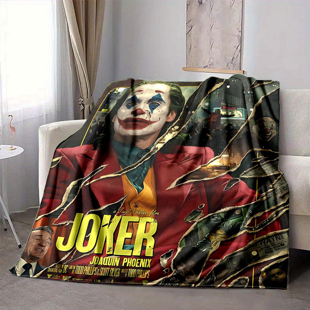 1pc Joker Flannel Throw Blanket Lightweight Soft Warm All Season Blanket for Sofa, Bed, Travel,L1028036