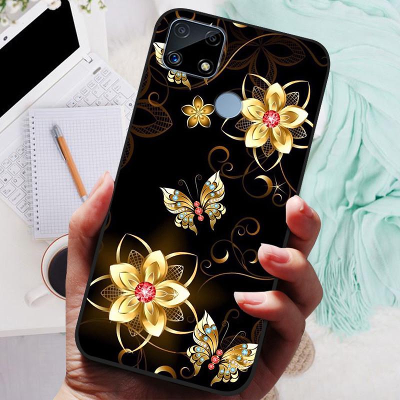 Pro Realme C25s pouzdro Soft TPU silikonový kryt na telefon pro OPPO Realme C25 pouzdro Bumper C25S RMX3195 C 25S nárazuvzdorný kryt Coque