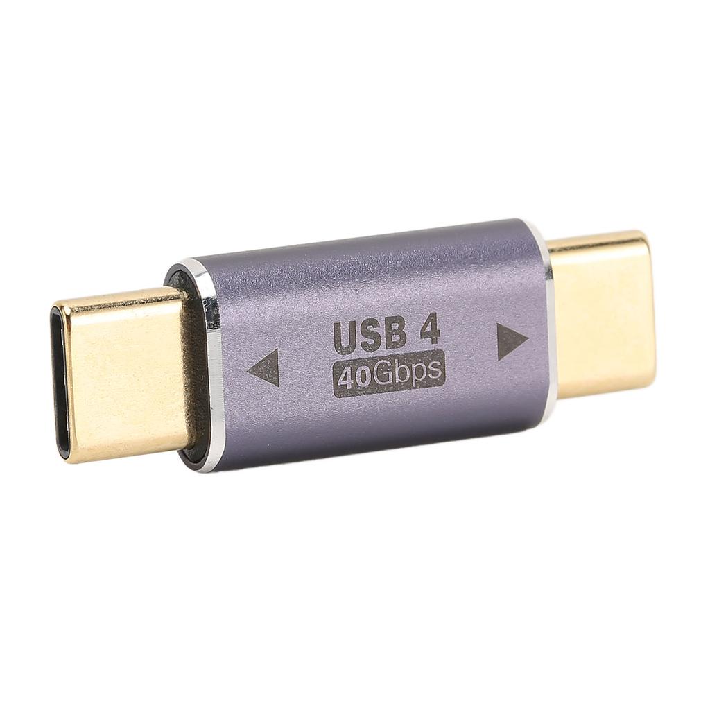 USB C Male To Male Adapter PD 100W 8K 40Gbps High Speed Charging HD Transmission Gold Plated Type C Male To Male Adapter
