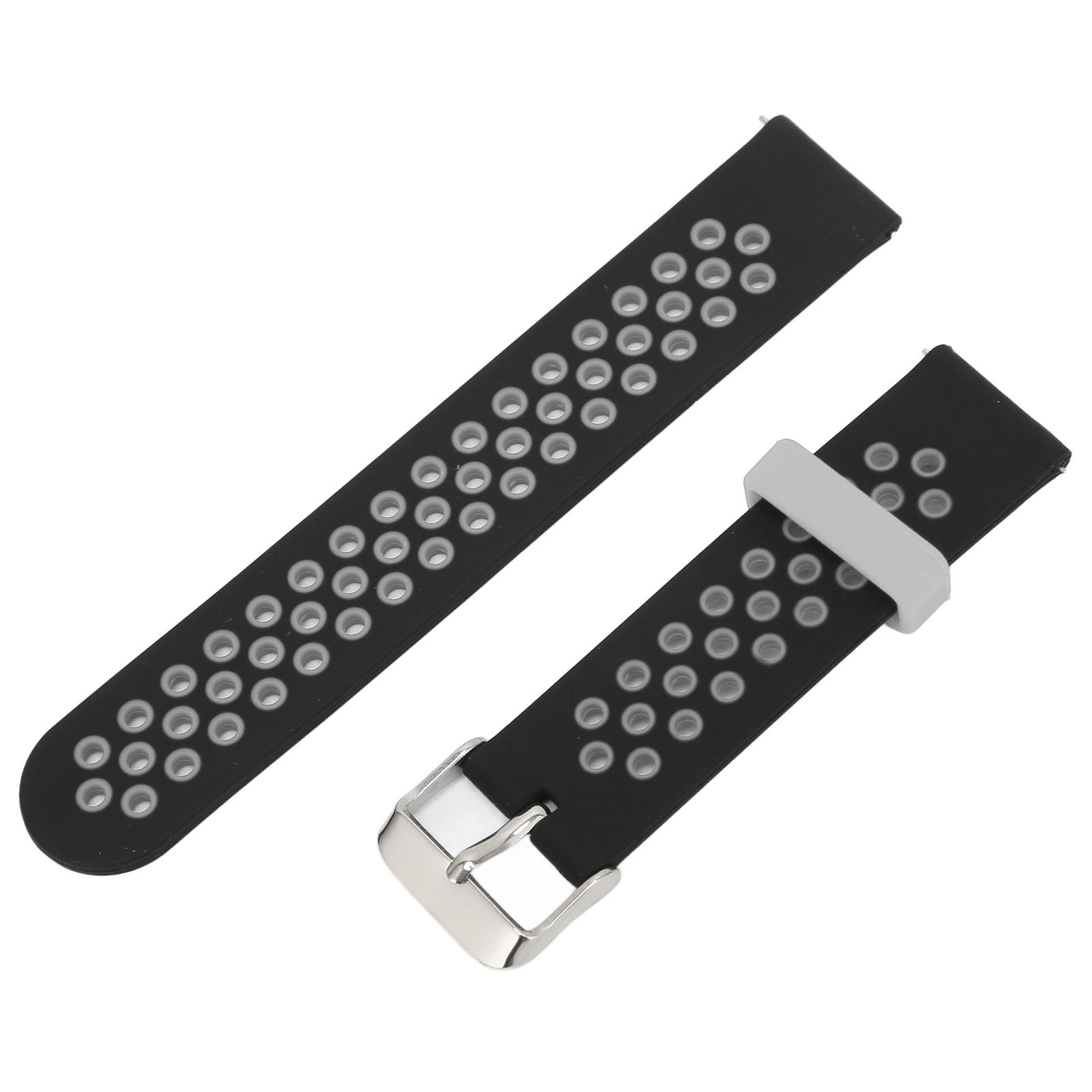 

Силиконовый ремешок, совместимый для смарт-часов Amazfit GTR 3, сменный ремешок для часов 20 мм, дышащий Air темно серый