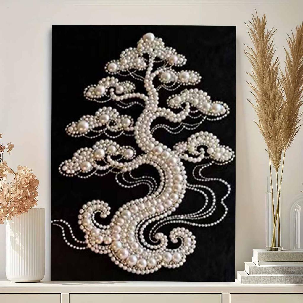 DIY Kiefernbaum Perlenkunst Malerei für Heimwanddekoration Perlen Edelstein Malereien Bild Kunsthandwerk für Erwachsene/Anfänger Geschenkidee Heimdeko Ohne Rahmen