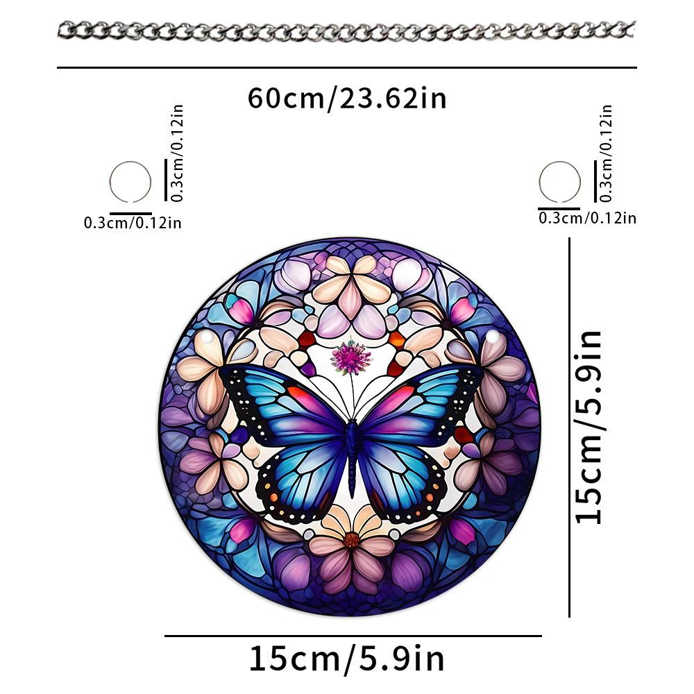 1pc Tree of Life Turtle Butterfly Dragonfly  Acrylic Home Wall Decoration Chain Pendant Pendant
