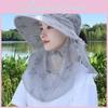 Summer Wide Brim Hat With Uv Protection For Sun Protection And Face Shield