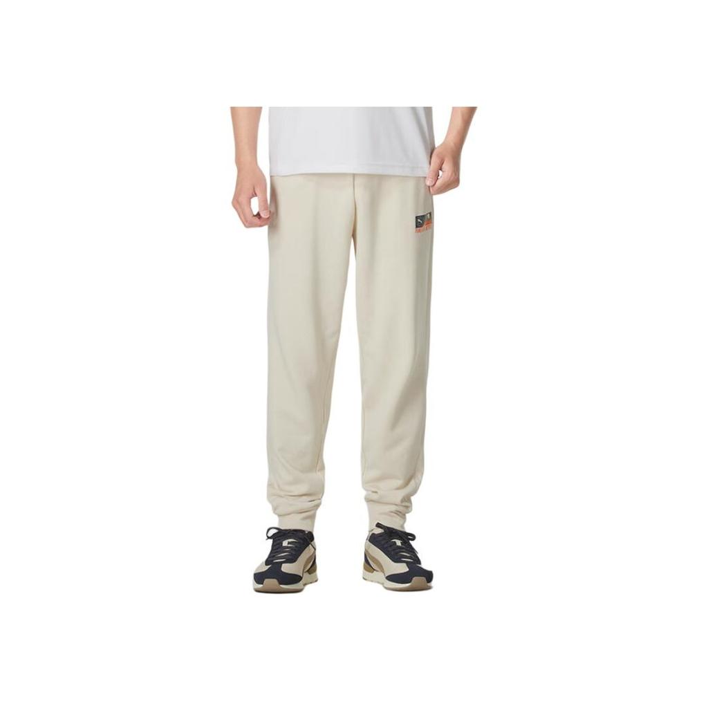 Puma Solid Color Comfortable Breathable Mid-Rise Knitted Workout Pants Men Bottoms Off-White 629339-87