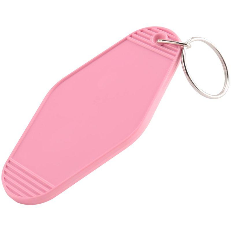 A84E-24 Pcs Vintage Motel Keychain DIY Blank Hotel Keychains Heat Transfer Blank Keychains Bulk Sublimation