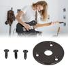 Guitar   Socket Plate Round Metal Input Output Cover Replacement Hardware for Bass with Mounting Screws
