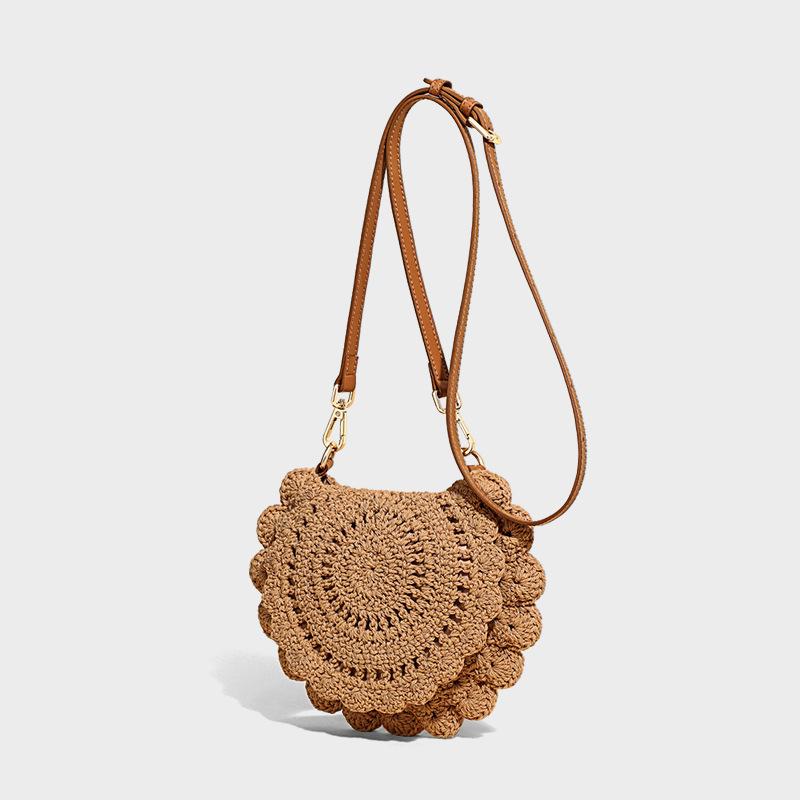 Handwoven Bag Women'S Bag Summer Versatile Shoulder Bag Small Bag Vacation Beach Bag Messenger Bag