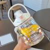 Large Capacity Big Belly Plastic Water Cup with Straw