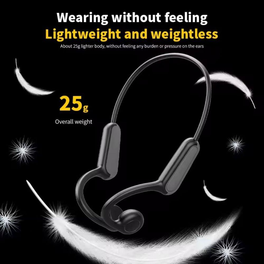 Real Bone Conduction Bone Conduction Headphone Bluetooth Headset  for Running Cycling Swimming